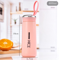 (BS)Nice Cup Glass Bottle Tumbler Creative Leakproof Water Cup 400ml Stainless aqua flask