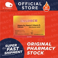 Caldece vitamin B6, C, D, calcium effervescent tablet 2x10's