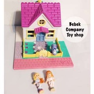 絕版玩具 1990s bluebird Polly pocket 口袋芭莉 房子 附人偶 娃娃 口袋芭比 齊全