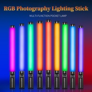 RGB Handheld LED Light Wand Colorful Photography Lighting Stick 10 Modes Rechargeable Photo Studio F