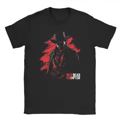 Red Dead Redemptions 2 Pure Cotton T Shirt For Men Summer Film Retro T Shirts O Neck Trendy Cool Tee