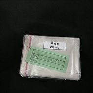 Plastic opp glue 8 x 8