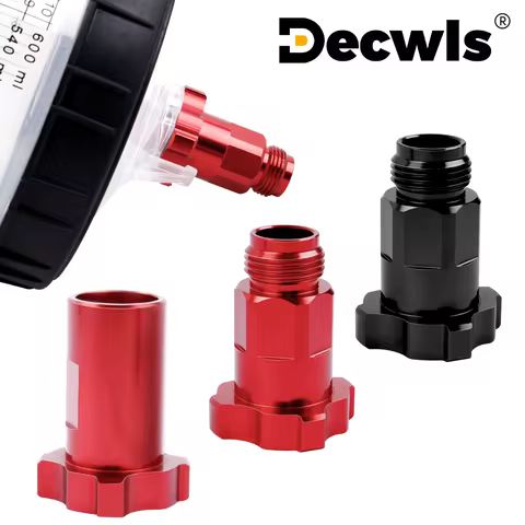 Quick Connector Spray Gun Adapter M16x1.5 Red & Black G3/8 External M16x1.5 Red Internal Airbrush Ad