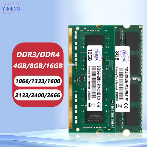 DDR3 DDR4 4GB 8GB 16GB Notebook Memory Ram PC4 1.2V 2133 2400 2666 3200Mhz PC3 1.5V 8500 10600 12800