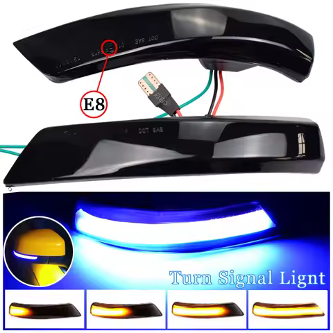 Dynamic Turn Signal Light LED Side Rearview Mirror Sequential Indicator Blinker Lamp For Ford Focus 