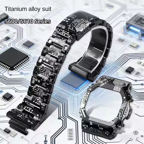 For Casio G-SHOCK DW5600 metal mod kit GW-M5610 G-5600U GW-B5600 Titanium strap case stainless steel
