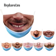 HEPHAESTUS丨หน้ากากป้องกันรังสียูวีหน้ากากแฟนซี3มิติสำหรับหน้ากากปิดหน้าใบหน้าเทียมปรับได้
