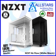 NZXT H6 Flow Dual-Chamber Mid-Tower ATX / Micro-ATX / Mini-ITX with F120Q Fan (White/Black) (2 Year Warranty)