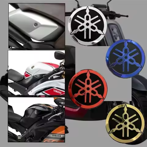 1pc for Yamaha 3D Logo Motorcycle Modified Car Sticker 5cm Metal Car Sticker Aluminum Round Decal Ba