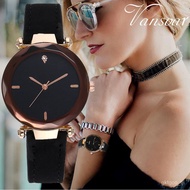 fossil watch Thin Strap New Diamond Watch Women's Fashion Quartz Watch Drop-Shaped Diamond Frosted Watch Student Persona