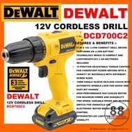 DEWALT 12V DCD700C2 CORDLESS DRILL / cordless drill drill battery dewalt drill drill bateri dewalt cordless drill
