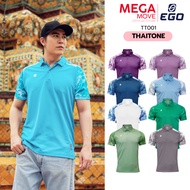 EGO SPORT Polo Shirt Slope Shoulder Decorated With Sleeves Tie-Dye Blue Green Purple x THAITONE TT00