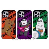 🇰🇷We Bare Bears Rock Star Double Card Bumper Case 韓國 熊熊三兄弟 熊熊遇見你  三裸熊 型格時尚篇 全包防摔款 可放卡 可插卡 可裝卡 手機保護套 (適用於多款手機型號) iPhone13 iPhone12 iPhone11 iPhoneX iPhoneXR iPhoneXS 同時 適用於 三星 Samsung Galaxy S10 Galaxy S20 Galaxy S21  Note 20 Ultra S21 S21+ S21 Ultra 韓國直送