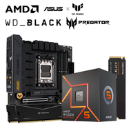 【重磅價】AMD【6核】Ryzen5 7500F+華碩 TUF GAMING B650M-PLUS WIFI+Acer Predator Pallas II DDR5-6000 16G*2(黑)+WD_BLACK SN850X 1TB