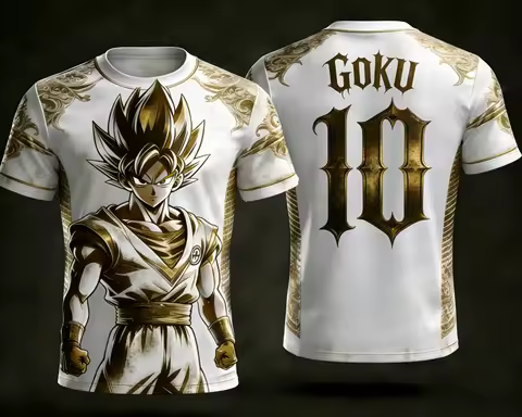 2026 Dragon Ball Official Licensed 3D Printed T-shirt Adult & Kid S-6XL 90cm-160cm Trendy Goku Veget