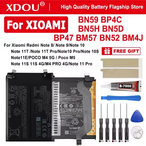 BN59 BP4C BN5D BP47 Phone Battery For Xiaomi Redmi Note 10 Pro/9/ 10S /Note 11T Pro/Note 11E / POCO 