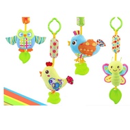 Baby Rattles &amp; Mobiles With Teether Baby Toys Bird/Butterfly/Owl/Chicken Animals Dolls Stroller Crib