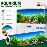 Aquarium Background Sticker Fish Tank PVC Wallpaper Aquascape HD 3D Wallpaper