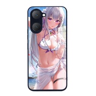 Case Glass for Vivo Y03 Vivo Y18 Ahegao Manga Girl Hentai casing Phone cover Protection aesthetic