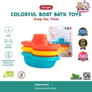 IQ Angel Colorful Boat Bath Toys 3 Pcs / Plastic Boat Baby Bath Toys / Baby Water Toys - IQ0220