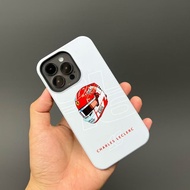 2025 F1 Charles Leclerc CL16 Helmet Racing Phone Case for iPhone 16 15 14 13 12 Mini Pro Max
