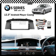 BMW 5 Series E60 2006-2010 12.3" BBA Casing Android Player Installation Dash Kit Player With Socket
