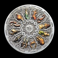 Coin Twelve Constellation Retro Metal Commemorative Coin Antique Silver Dollar Crafts Collection 1.8