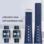 Genuine leather Watchband For TAG HEUER MONACO CARRER F1 Wrist Band 22mm black blue watches band wit
