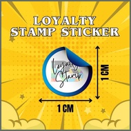 Loyalty Card Sticker Stamp | 1CM Bilog Customized Design