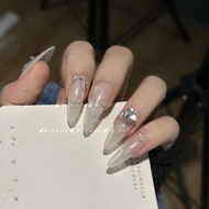 D.Nails -T02 Stone white Nailbox for brides, yearbooks, parties... press on nails