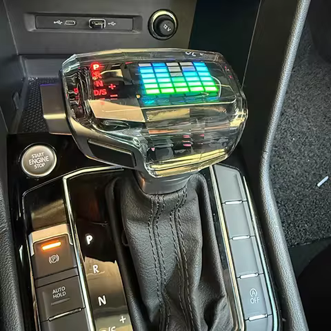 Crystal Led Gear Shift Knob Car Accessories Gearbox Handle Lever Knobs For Audi A6 C6 C7 A3 8P A4 B8