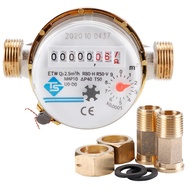 lhome LUCKDANO 15mm Cold Water Meter 1/2 Inch Counter for Accurate Cubic Measurement - 360 Degree Ad