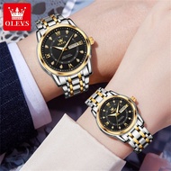 Olevs Waterproof Couple Set Date Luminous Watch For Men And Women