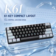 APAYADO K61 gaming keyboard mini wired mechanical keyboard 29010138mm 400g portable for laptop deskt