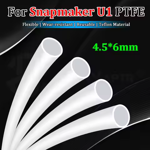 PTFE Tube Snapmaker U1 Replacement High Temp Resistant Filament Tube Extruder Accessory 4.5mm ID 6mm