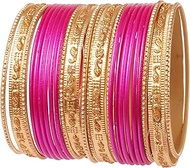 "Colorful 2 Dozen Bangle Collection Indian Bollywood Alloy Designer Jewelry Special Large Size Bangl