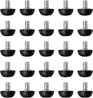 25 Pcs 8mm x 1.25 M8 Adjustable Furniture Leg Leveler, Thread Screw in Furniture Leveling Feet Glide