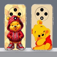 D28 Winnie The Pooh Transparent Case for OPPO Reno 12 12F A9 A5 2020 5G