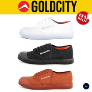 GoldCity 205S รองเท้าผ้าใบ รองเท้านักเรียน รองเท้านักเรียนโกลซิตี้ สี ขาว ดำ น้ำตาล size 29-46