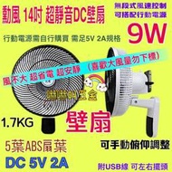 直流變頻循環風扇 電扇 14吋 靜音DC壁扇 HF-B36U DC馬達 無段式風速 勳風14吋 DC