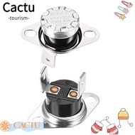 CACTU 2pcs Temperature Switch, 145°C/293°F Normally Closed Thermostat, Portable N.C Adjust Snap Disc KSD301 Temperature Controller