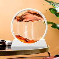 3D Desert Quicksand Clock Table Display Quicksand Aesthetic Decoration Premium 17cm - Desert Paintin