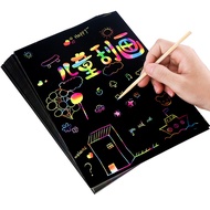 Scratch Paper Colorful Children A4 Scratch Painting Color 8K Scratch Wax Painting Paper 16K Art Graf