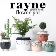 Rayne Cute Face Ceramic Flower Pot | Plant Pot | Flower Pot | Potted Plant Pot | Pot Planter Ceramic