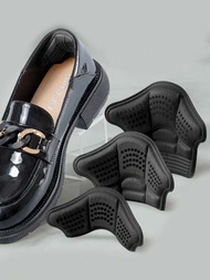 2入組極簡風格後跟滌綸時尚黑色鞋配件適用於平底鞋