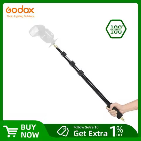 Godox Light Boom Pole Stick AD-S13 55-160cm 1/4 Male Thread for WITSTRO Flash AD180 AD360 Photo Stud