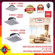 KDK 15TGQ 20CQT 25TGQ 6" 8" 10" Ceiling Ventilation Fan / Ceiling Exhaust Fan / Siling Kipas Exhaust 天花板抽风机