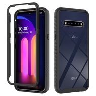 LG V60 ThinQ Case, WindCase Dual Layer Transparent Back Rugged Bumper No Slip Shockproof Full Body P