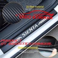 Sienta car carbon Sticker, 3d carbon Sticker, Sienta car footrest safety Sticker, 4pcs