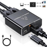 Rj45 Splitter 1 đến 2 Bộ chuyển đổi Ethernet 1 trong 2 ra cổng Extender 2 cổng Gigabit Mạng Switcher